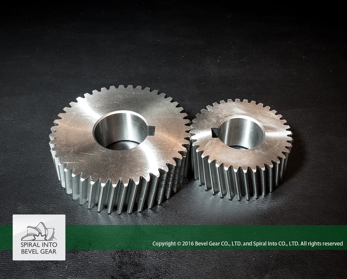 Steel helical gear set_ machine tool parts